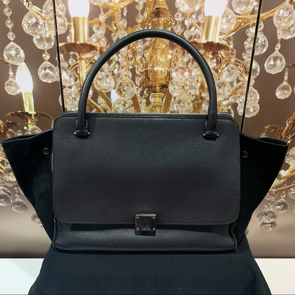Celine Double Zipper Trapeze- Black